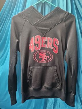 Nike NFL Team Apparel Black 49ers Pullover Hoodie Size Medium